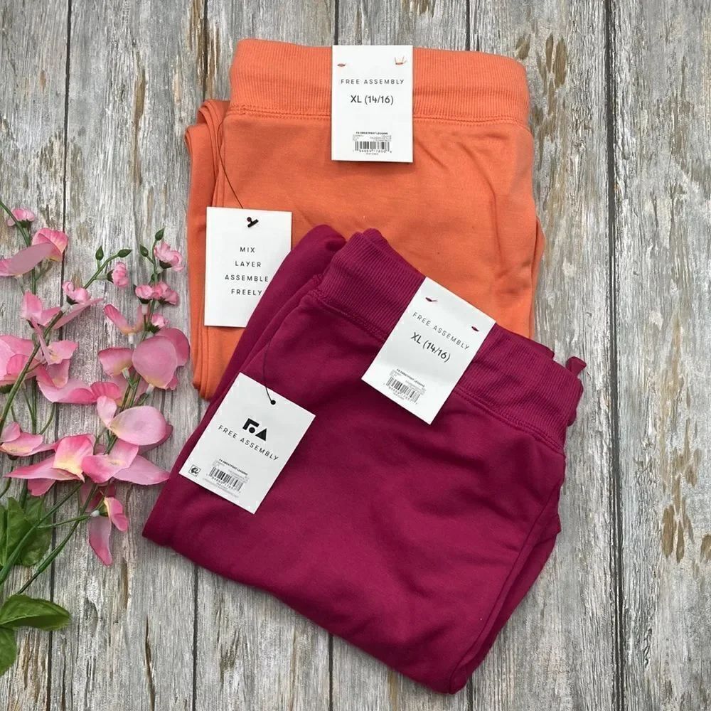 Girls Super Soft Lightweight Sweatpants Joggers Leggings 2-Pack Size XL (14/16)